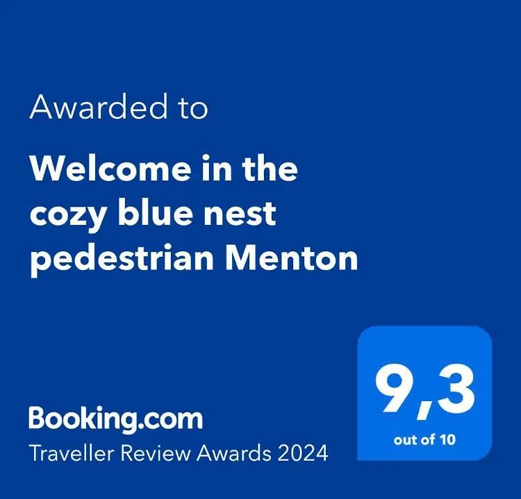 Welcome In The Cozy Blue Nest Pedestrian Menton Appartement